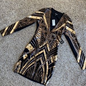 Express sequin bodycon dress